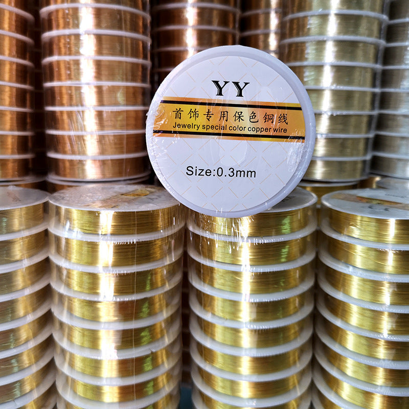 10 rolls per pack, DIY copper wire, styling color-retaining jewelry wire铜线