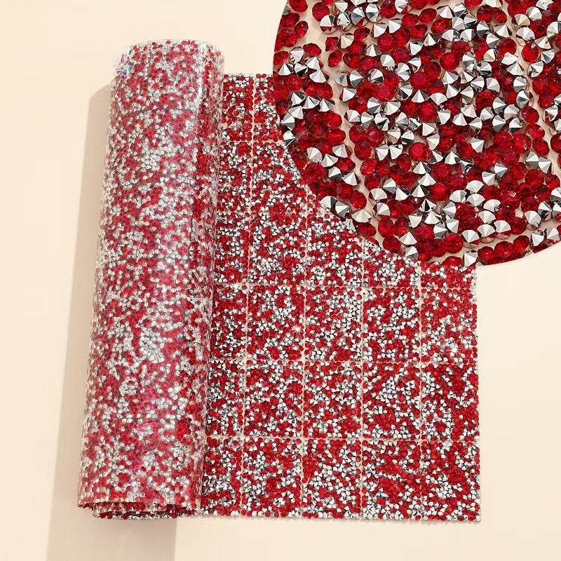 19-Type pointed bottom rhinestone with resin cylinder mixed double-sided rubber drill piece [whole piece 24 * 40cm small square 3 * 4cm]