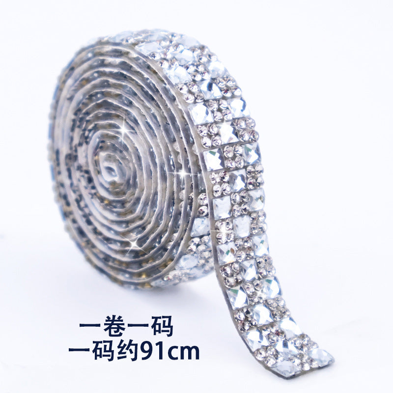 10-Color 1 yard 4*4mm/Square diamond，7-size Square diamond stickers