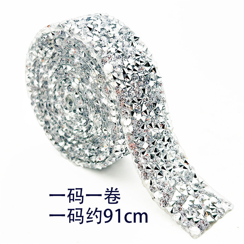 10-Color 4-Size 1 yard(91cm), Resin Diamonds, Diamond Ribbons, Diamond Strips DIY，Sugar diamonds