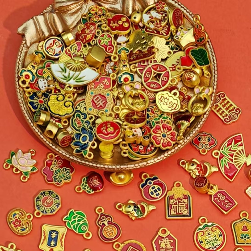 Colored golden accessories