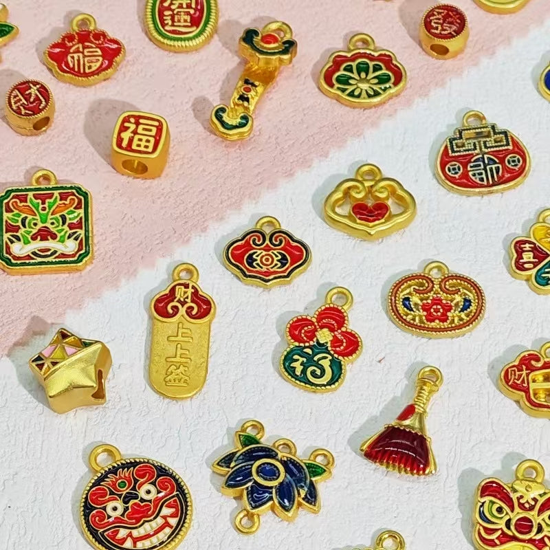 Colored golden accessories