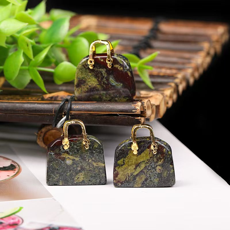 14Types/Color,Nature Crystal Stone Mini handbag Pendant