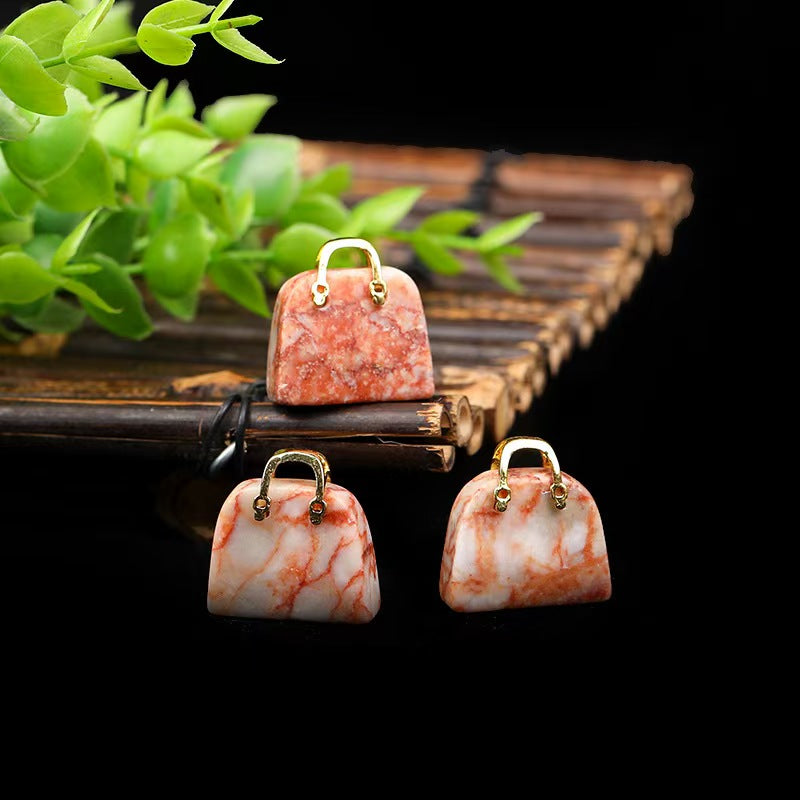 14Types/Color,Nature Crystal Stone Mini handbag Pendant