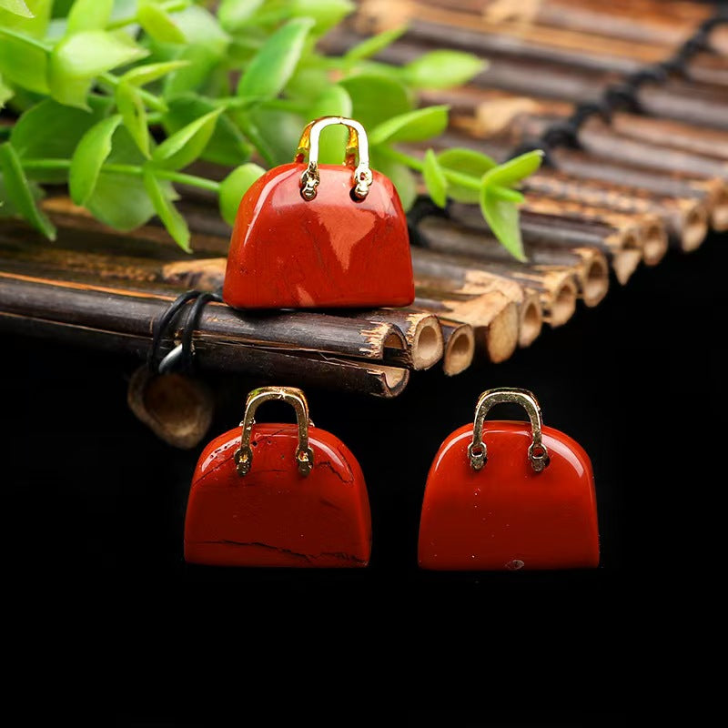 14Types/Color,Nature Crystal Stone Mini handbag Pendant