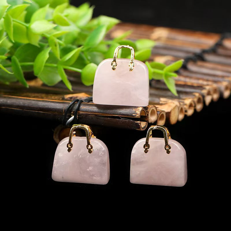 14Types/Color,Nature Crystal Stone Mini handbag Pendant