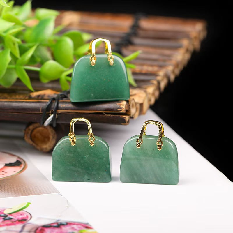 14Types/Color,Nature Crystal Stone Mini handbag Pendant