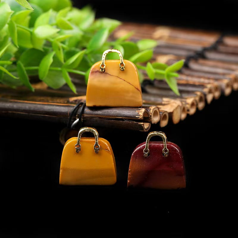 14Types/Color,Nature Crystal Stone Mini handbag Pendant