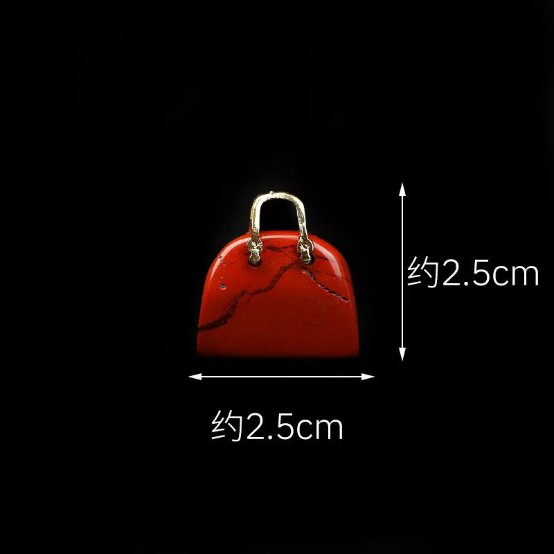 14Types/Color,Nature Crystal Stone Mini handbag Pendant