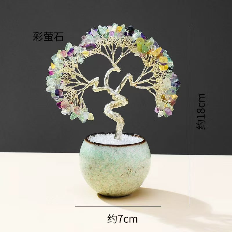 6-Tupe/Color, (Silver Tree Trunk)Wealth Tree, Energy Tree, Crystal Tree 33