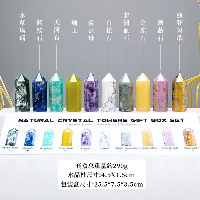 8-Types,Natural crystal raw stone specimen