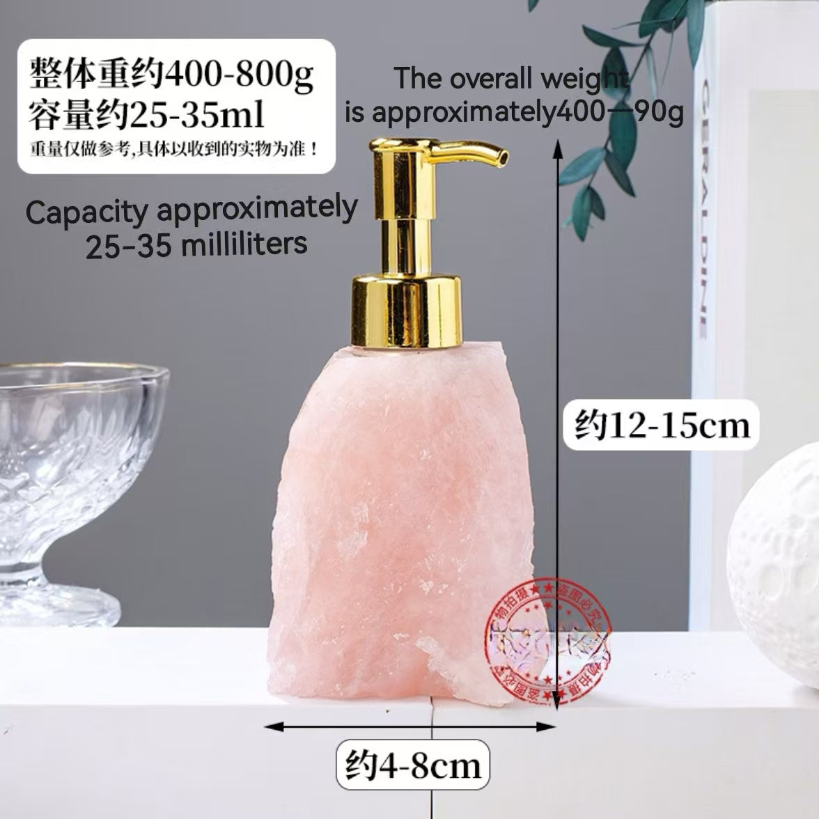 8-Types/Color ,Natural Crystal Raw Stone Bottle