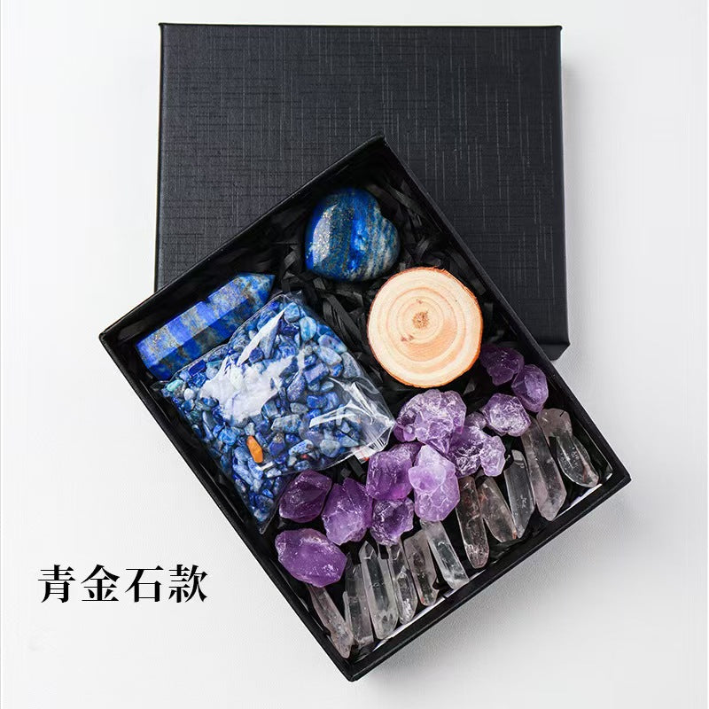 12 Types/Color ,Natural Amethyst Raw Stone Box