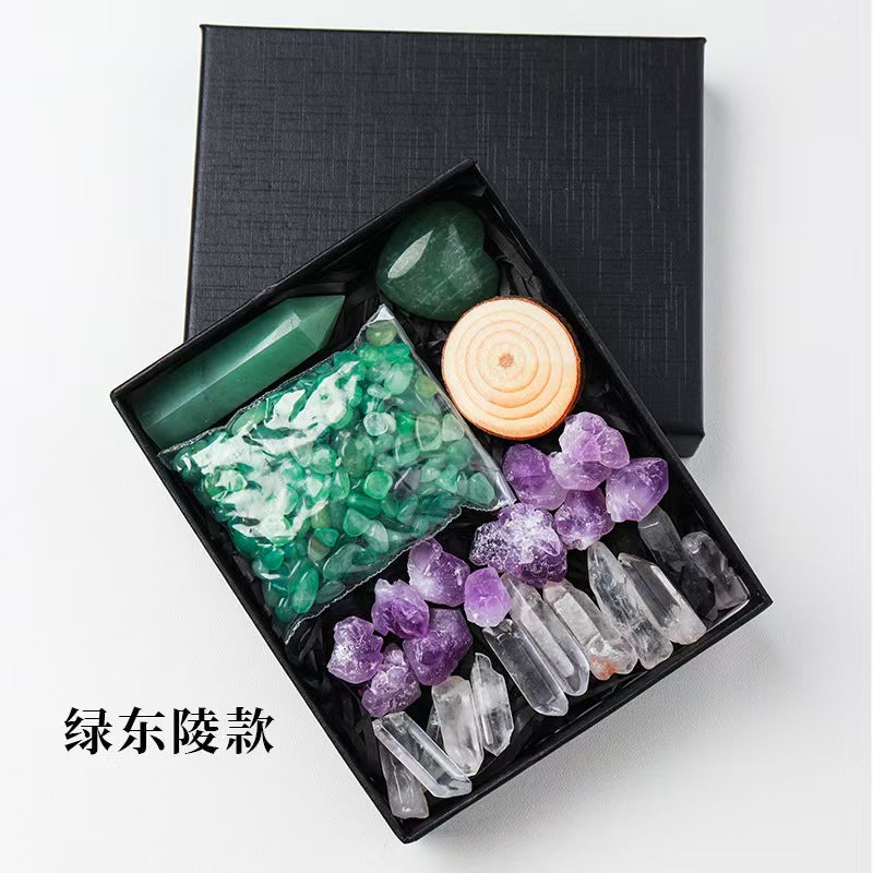 12 Types/Color ,Natural Amethyst Raw Stone Box