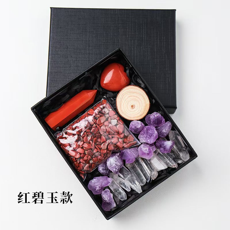 12 Types/Color ,Natural Amethyst Raw Stone Box