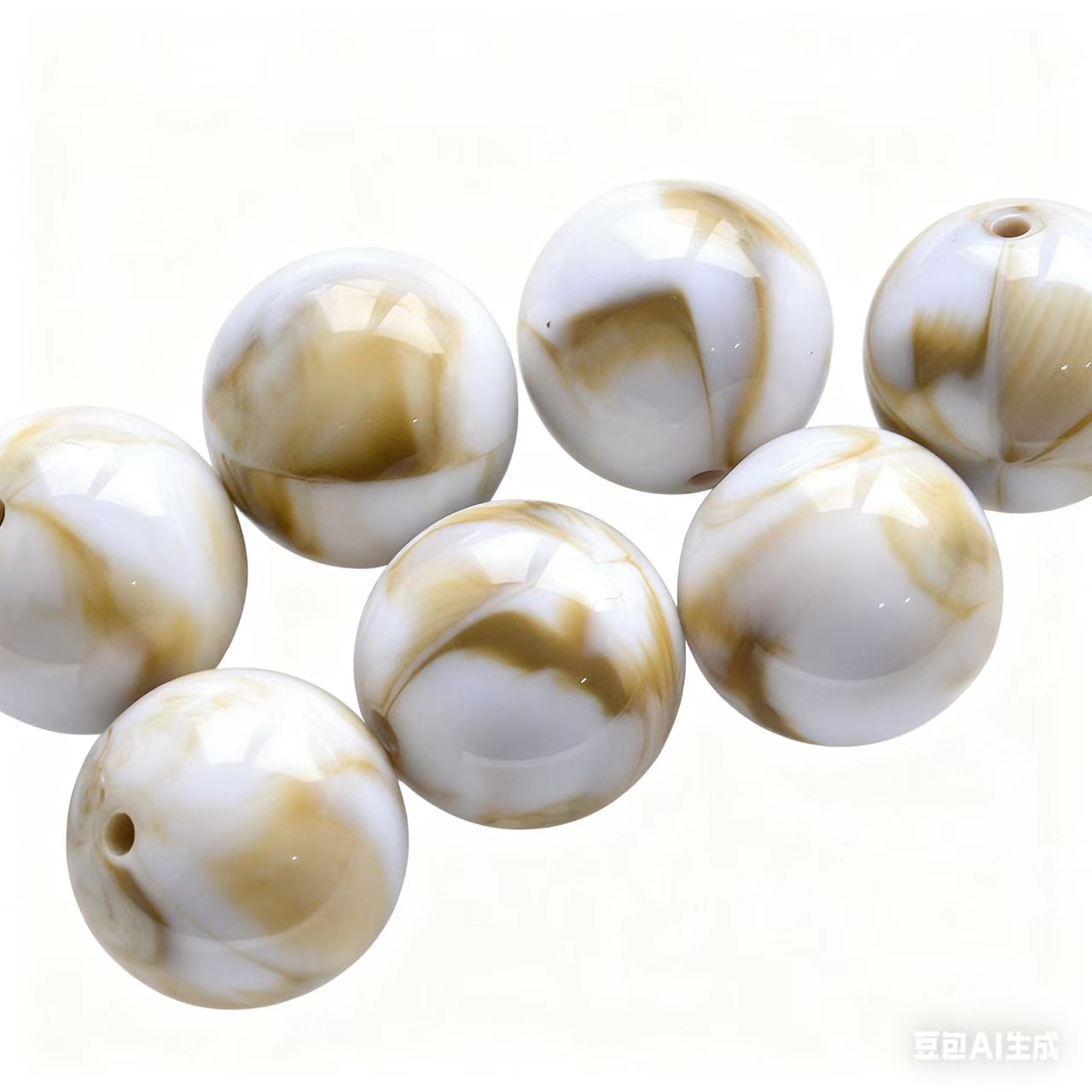 16mm Acrylic Beads, Multiple types and colors of mixed beads