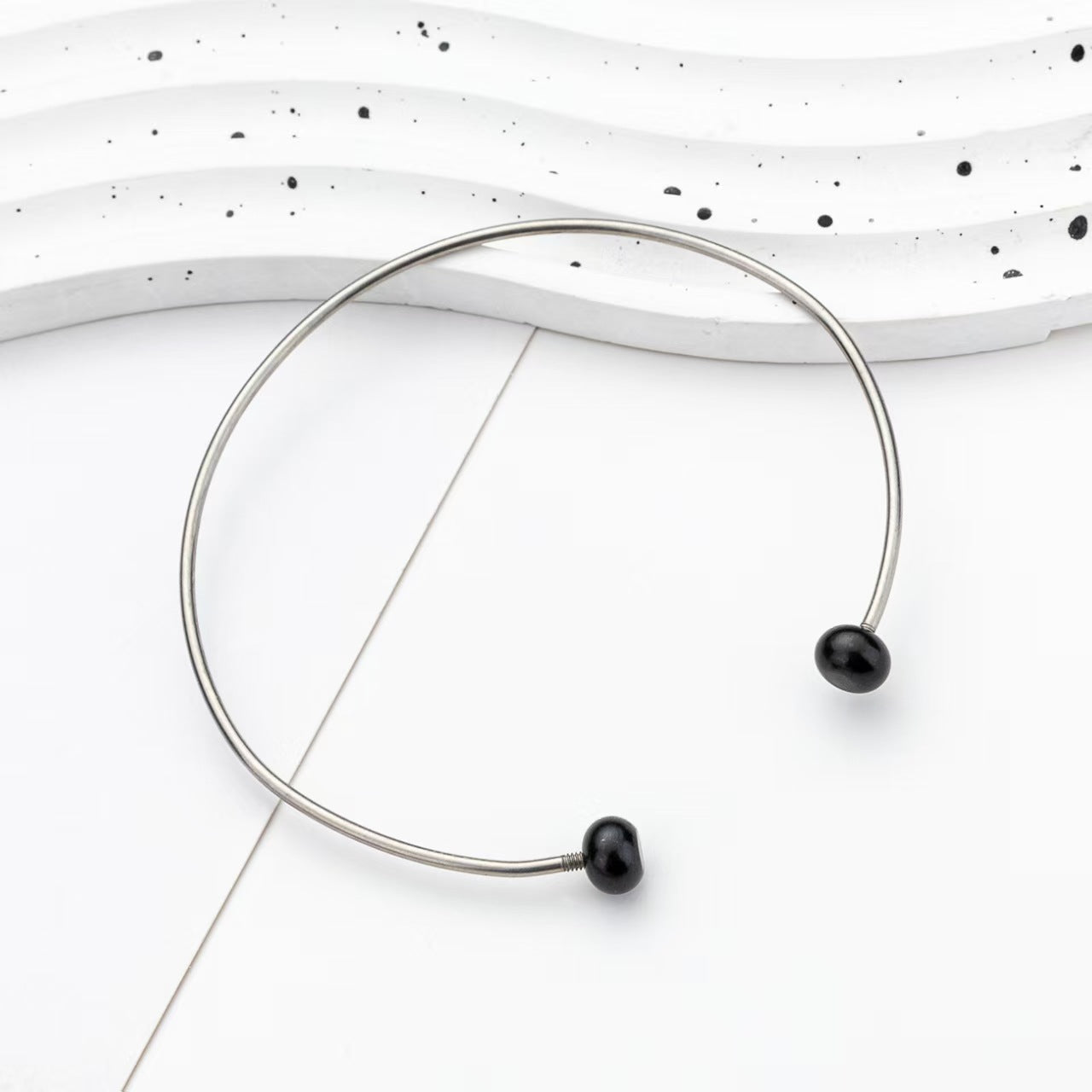 10 pcs DIY Creative Beaded Bracelet, C-shaped beveled opening