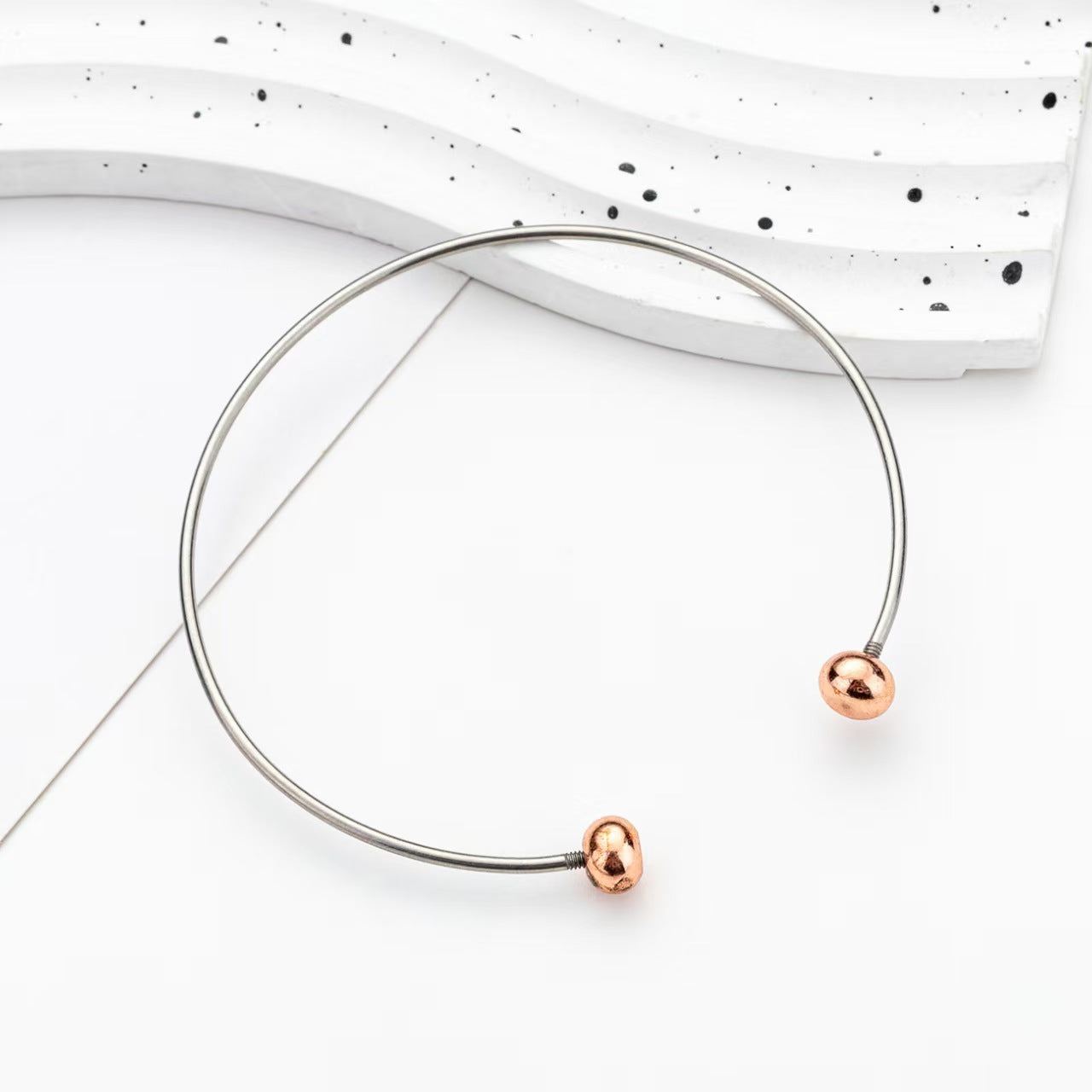 10 pcs DIY Creative Beaded Bracelet, C-shaped beveled opening