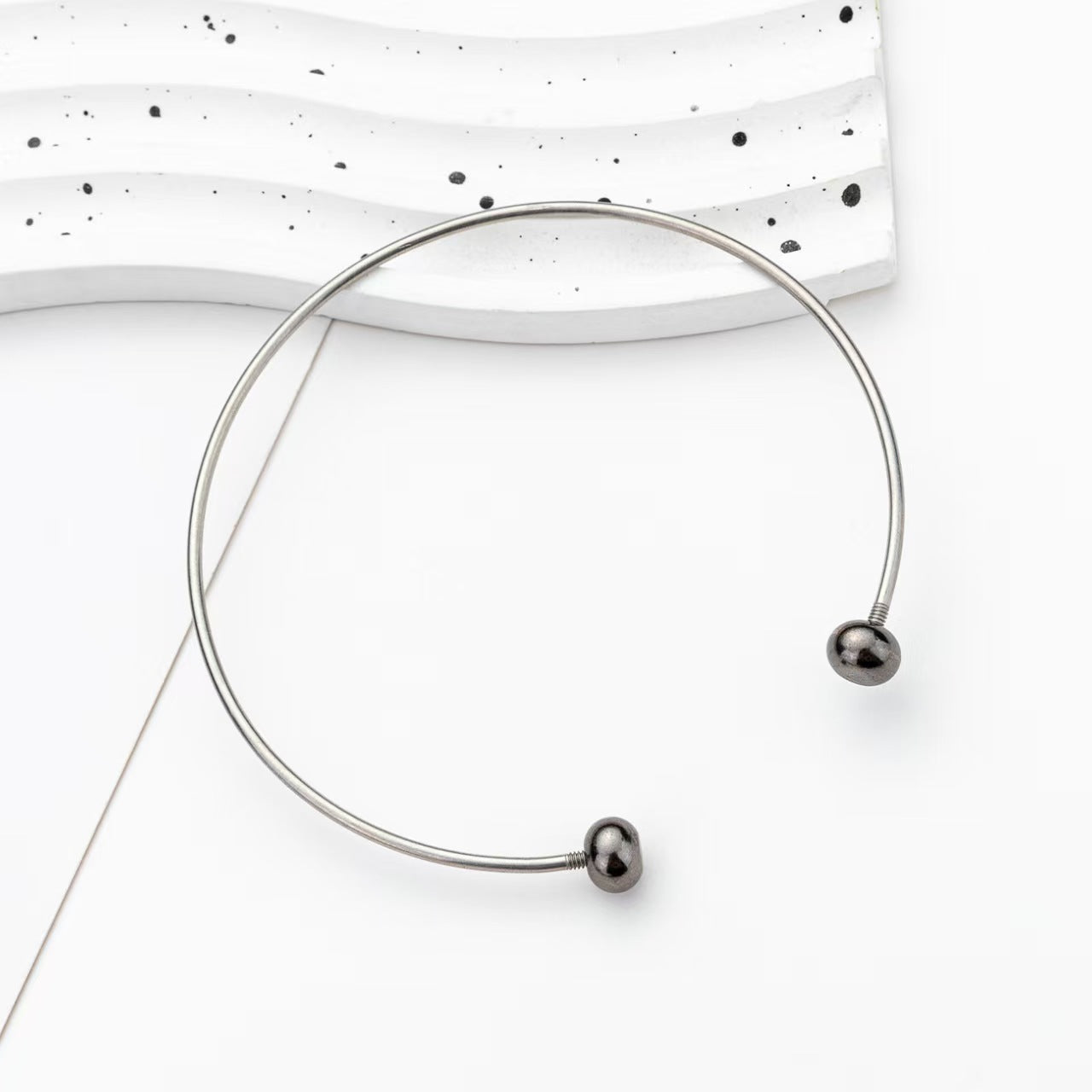 10 pcs DIY Creative Beaded Bracelet, C-shaped beveled opening