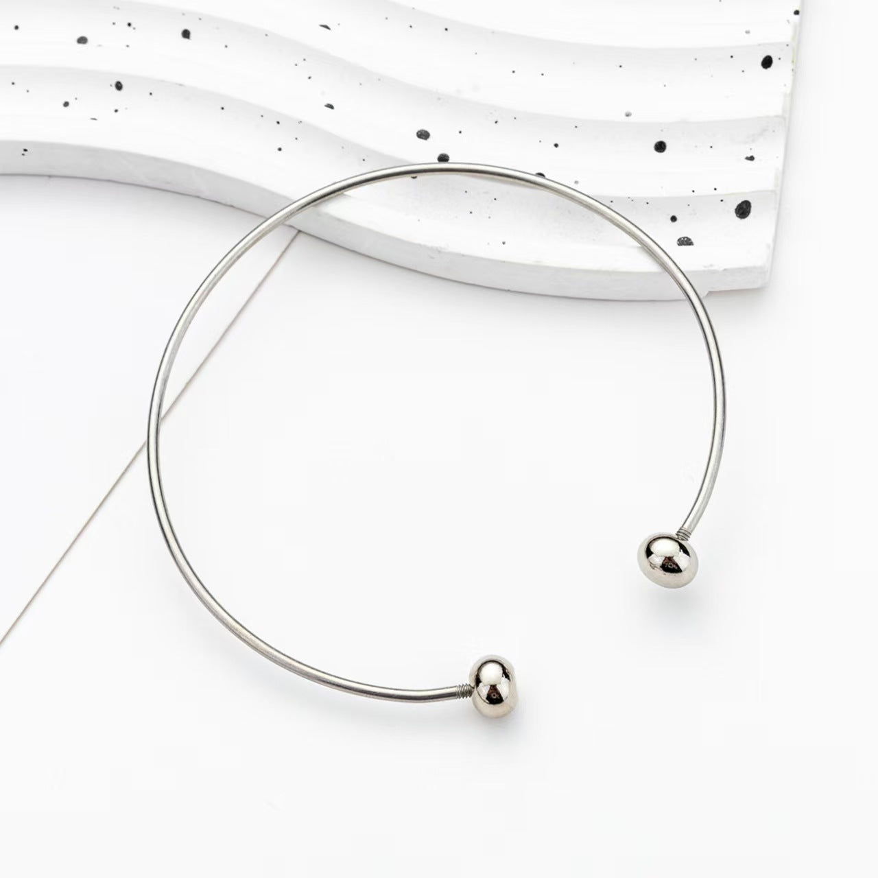 10 pcs DIY Creative Beaded Bracelet, C-shaped beveled opening