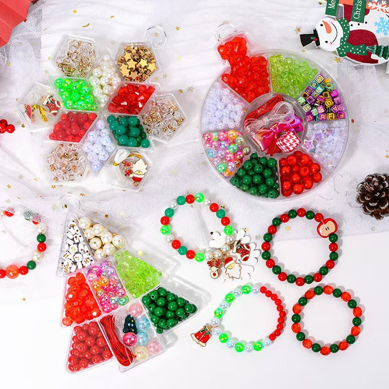 6-Types,Children's Christmas style  bead,DIY material set