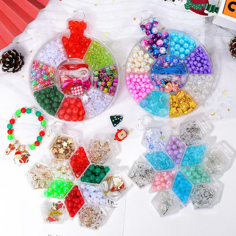 6-Types,Children's Christmas style  bead,DIY material set