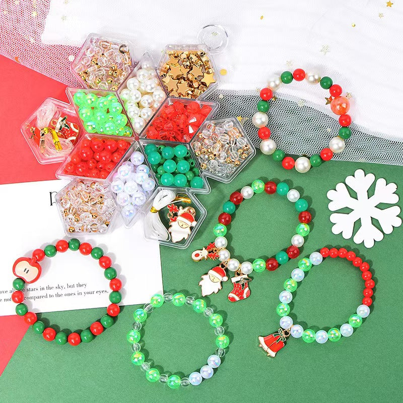 6-Types,Children's Christmas style  bead,DIY material set