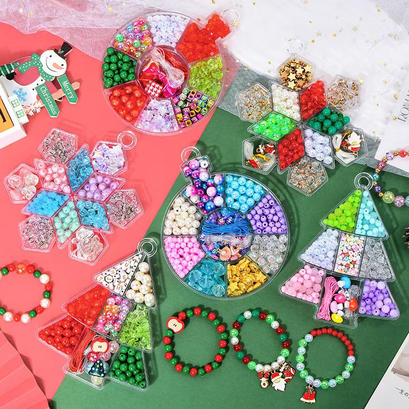 6-Types,Children's Christmas style  bead,DIY material set