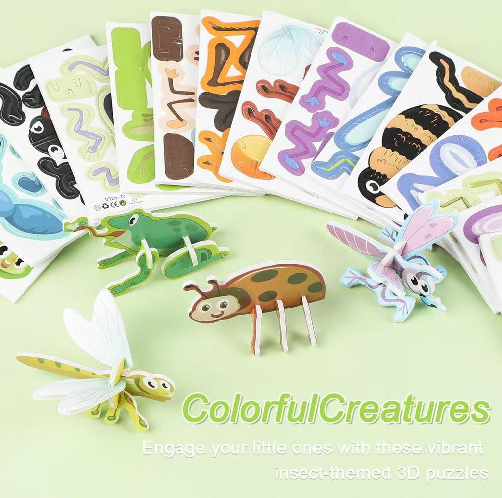 125pcs ,6 Types ,3D Cartoon Puzzle  Educational