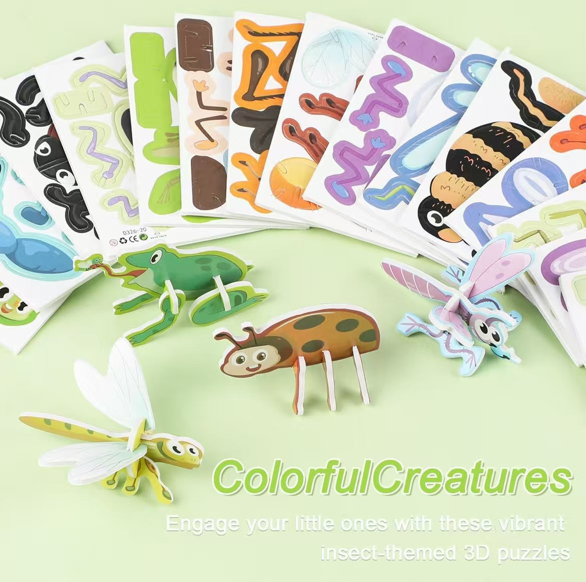 125pcs ,6 Types ,3D Cartoon Puzzle  Educational