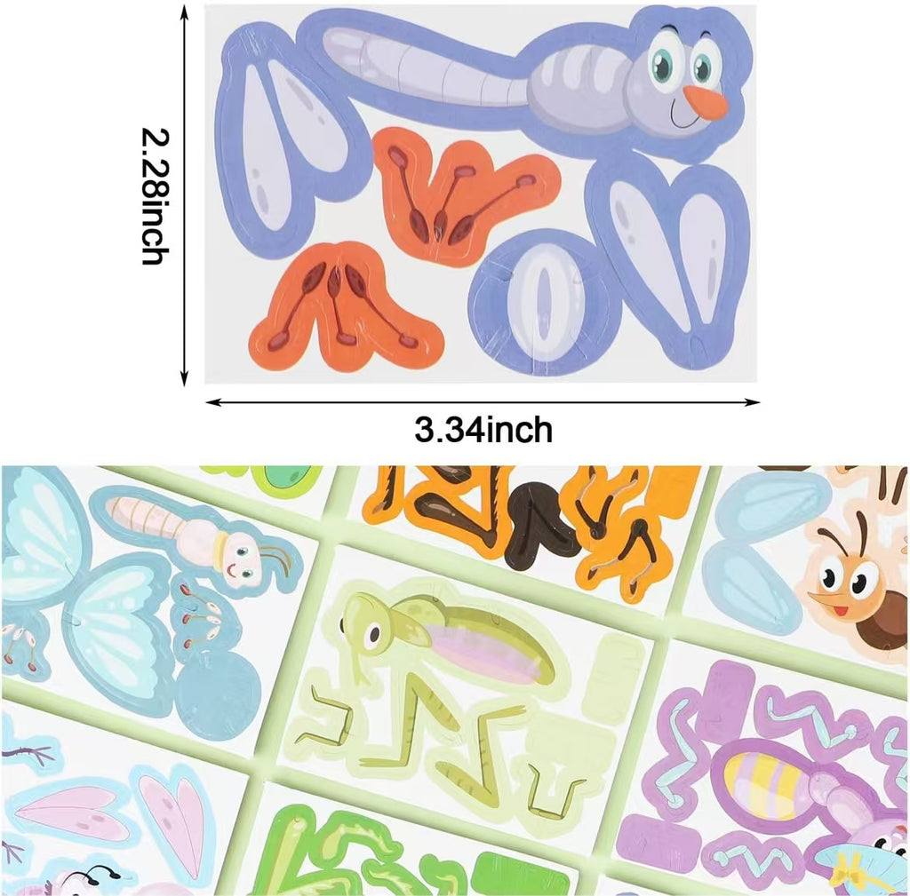 125pcs ,6 Types ,3D Cartoon Puzzle  Educational