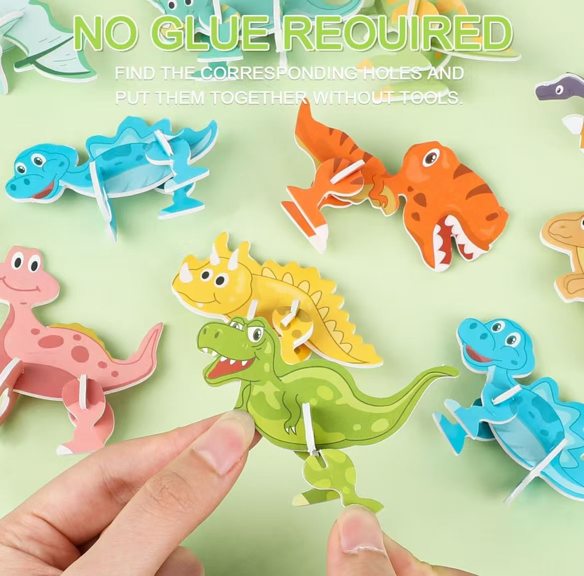 125pcs ,6 Types ,3D Cartoon Puzzle  Educational