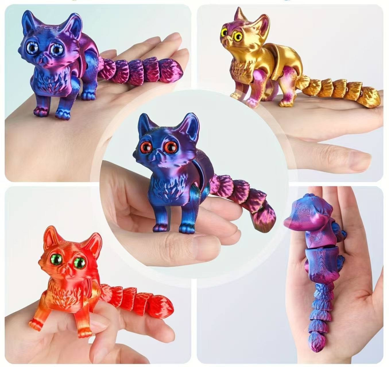 3D printed cat , Super cute little cat toy (Random Color)