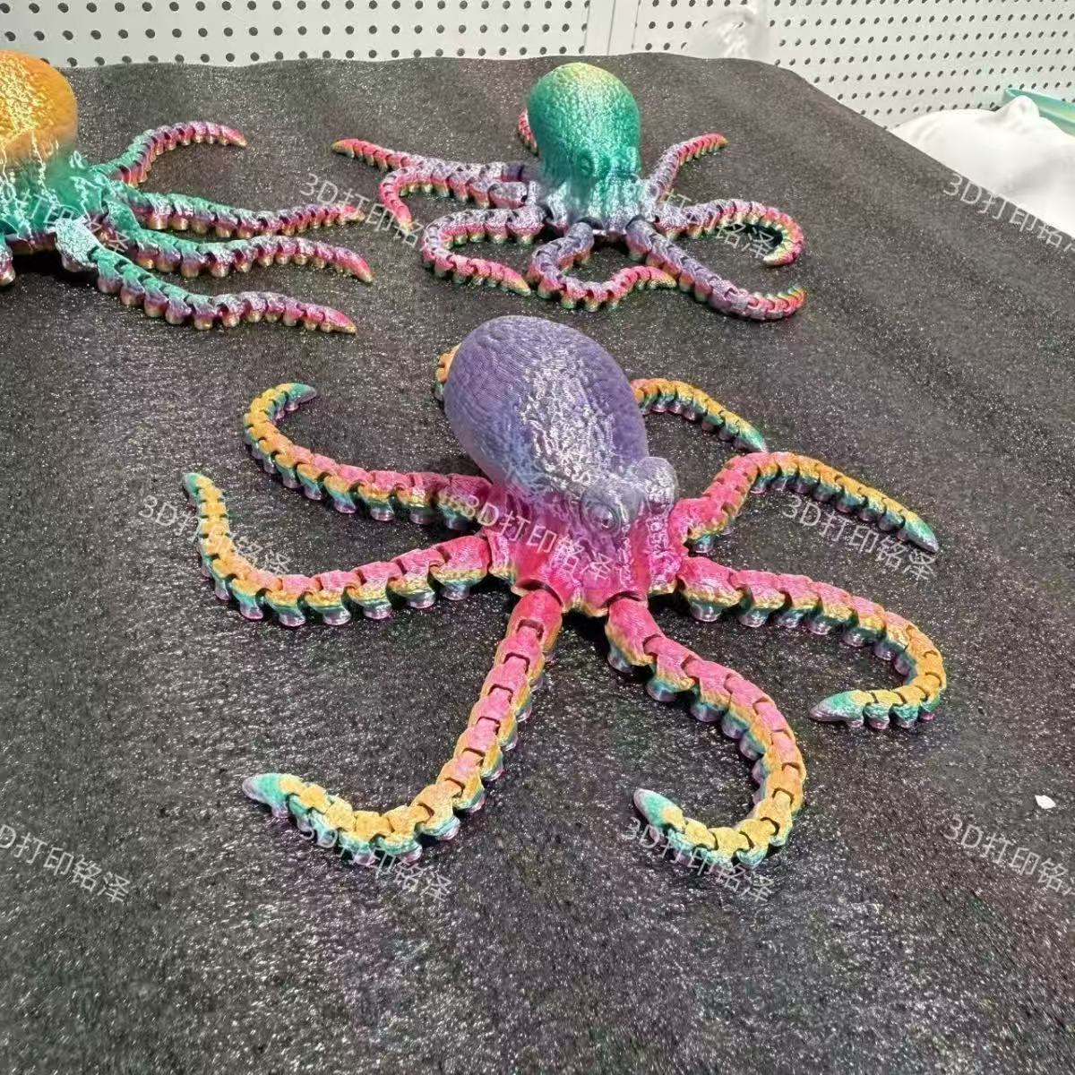10- Color,3D printed octopus 22 cm