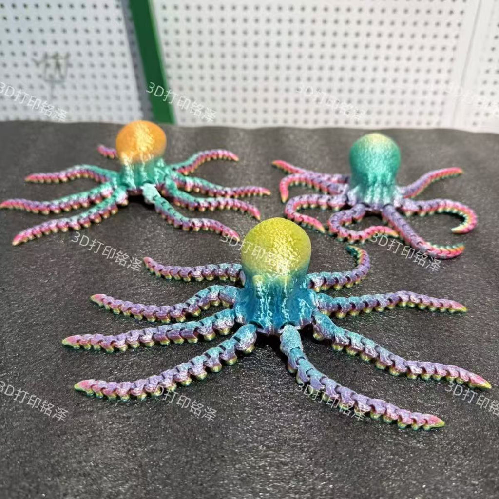 10- Color,3D printed octopus 22 cm