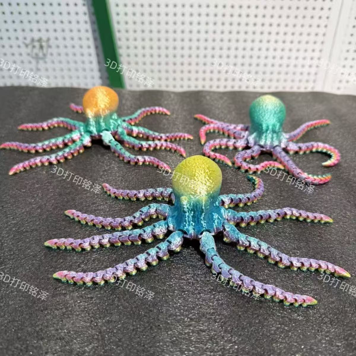 10- Color,3D printed octopus 22 cm