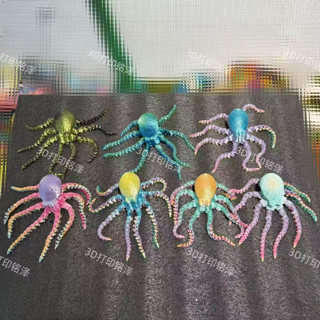 10- Color,3D printed octopus 22 cm