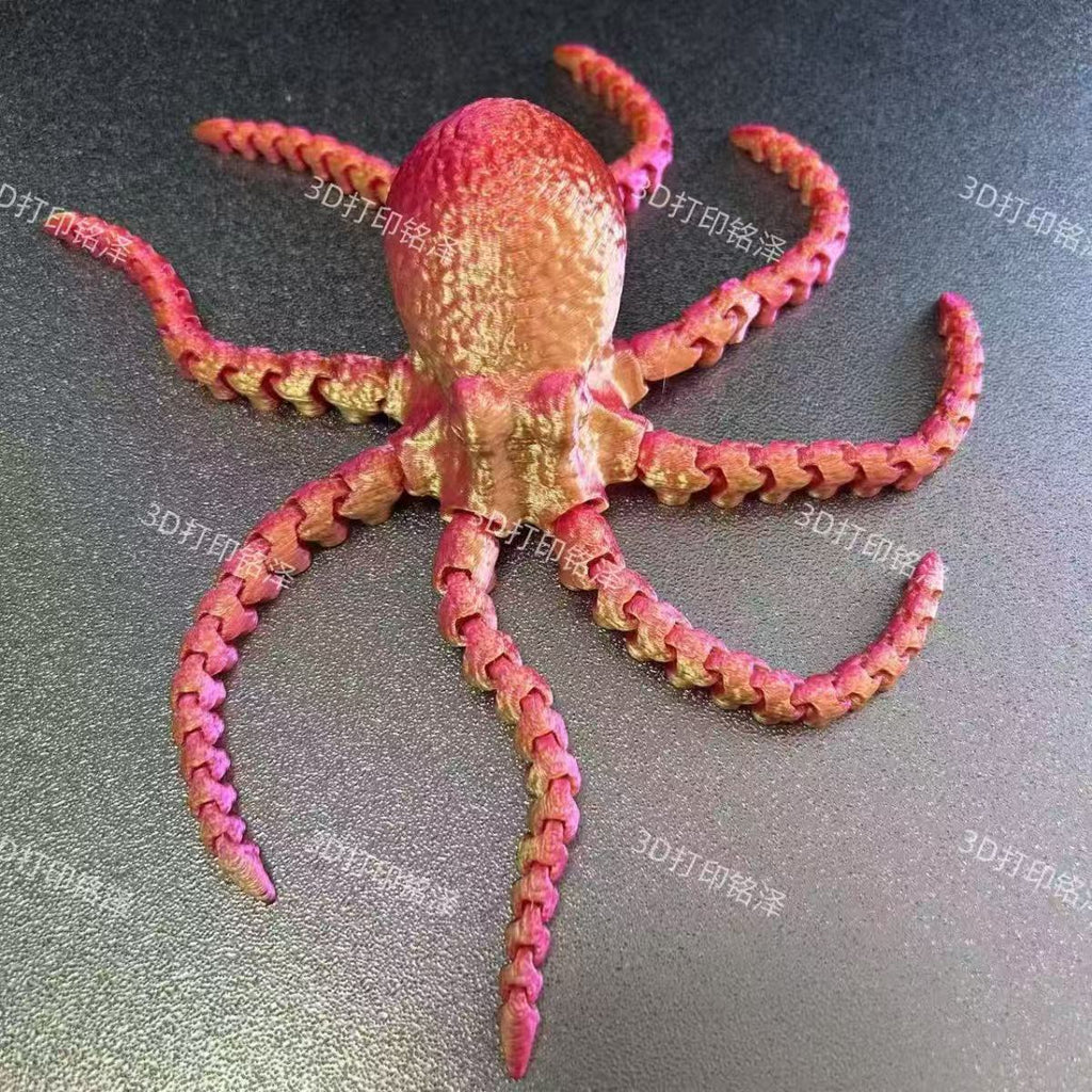 10- Color,3D printed octopus 22 cm
