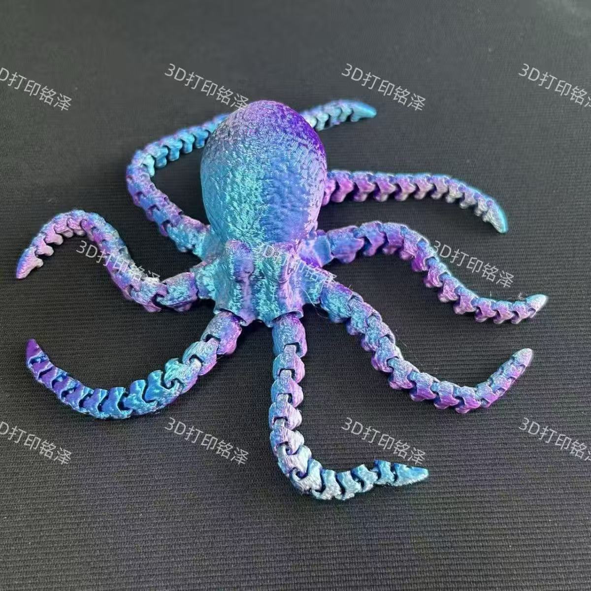 10- Color,3D printed octopus 22 cm