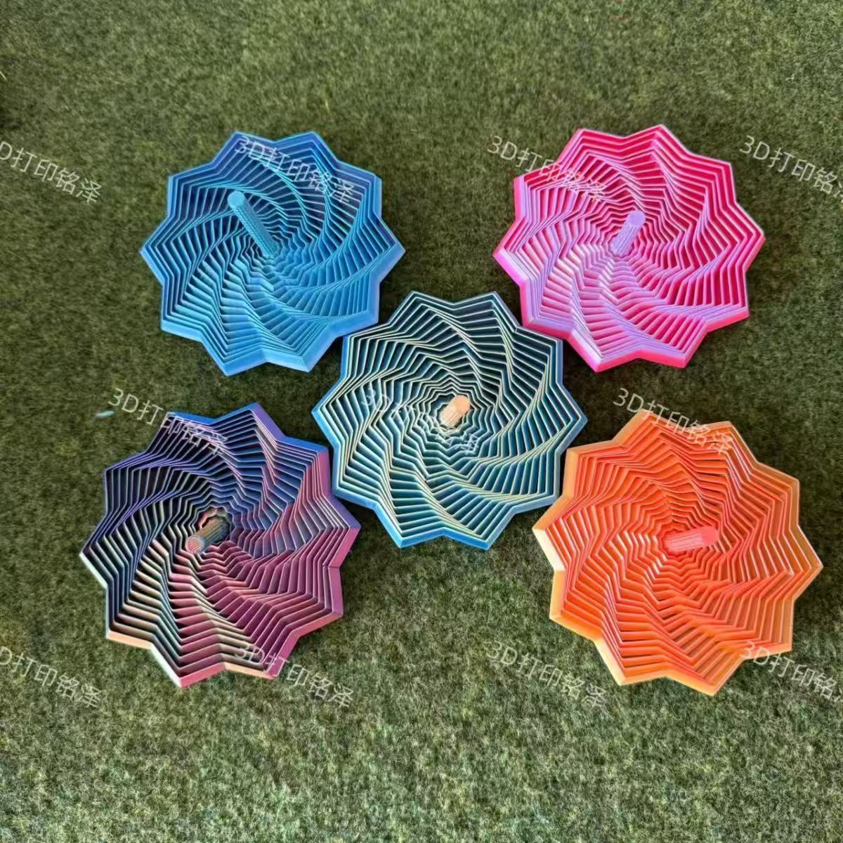 5-Color ,3D printing, polygons, carrot towers Medium Size11.5cm