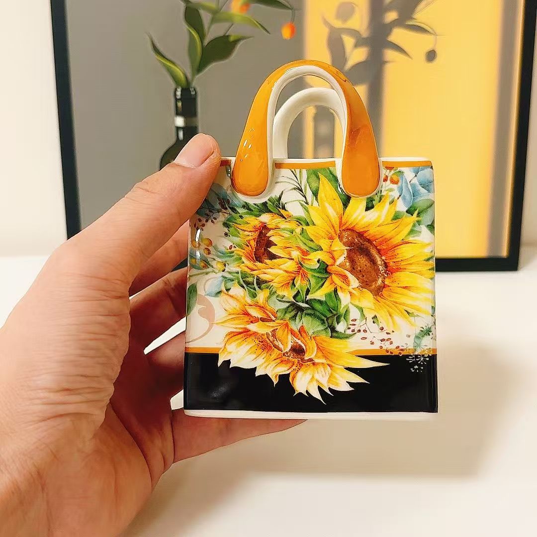 2-Color,Ceramic bag, Storage jar