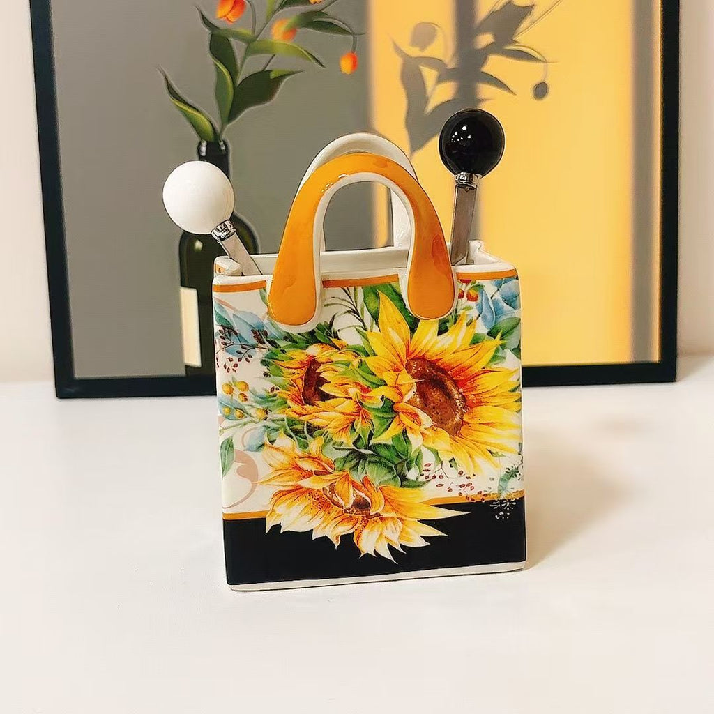 2-Color,Ceramic bag, Storage jar