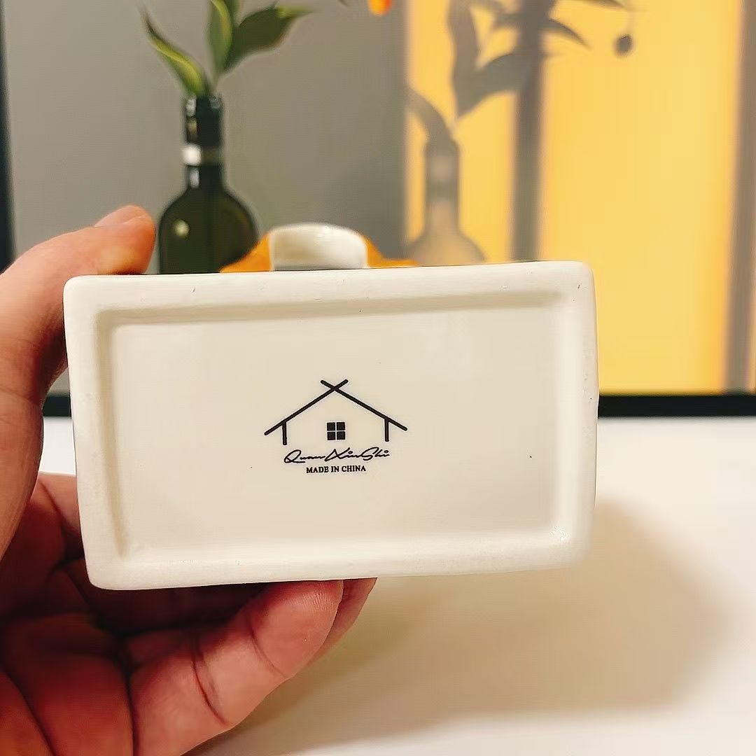 2-Color,Ceramic bag, Storage jar