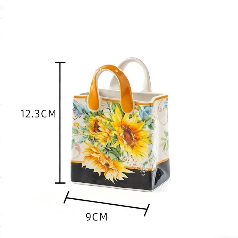 2-Color,Ceramic bag, Storage jar