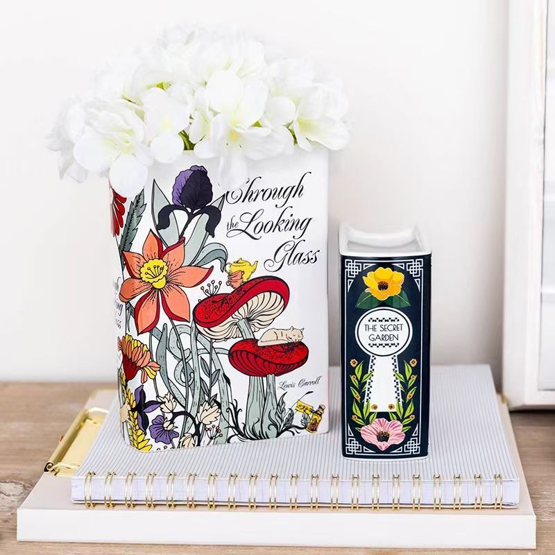 3 Types ,Ceramic BOOK vase, Storage jar