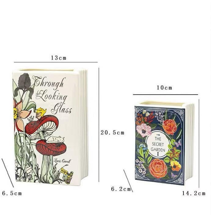 3 Types ,Ceramic BOOK vase, Storage jar