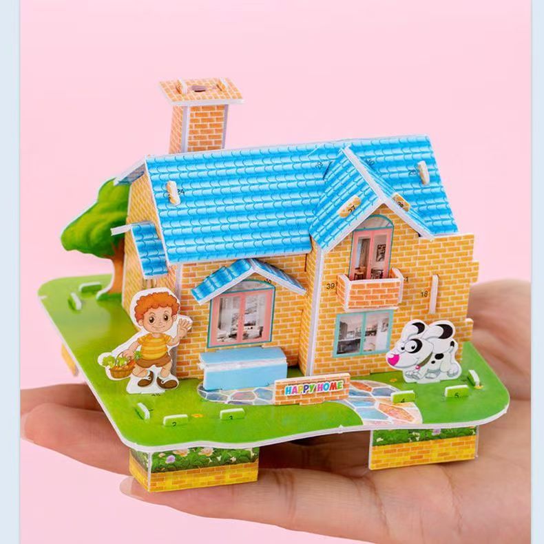 6 Types ,Cartoon puzzle, 3D DIY