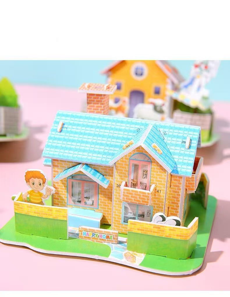 6 Types ,Cartoon puzzle, 3D DIY