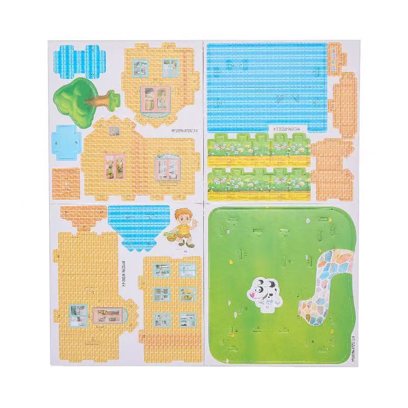 6 Types ,Cartoon puzzle, 3D DIY