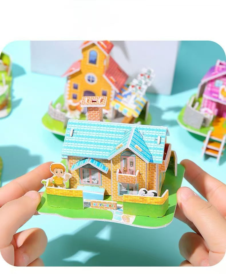 6 Types ,Cartoon puzzle, 3D DIY